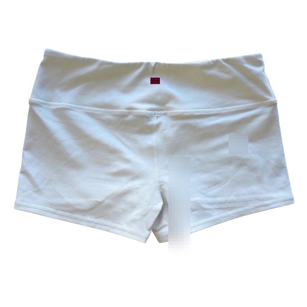 Redline Gear Womens White Athletic Compression Booty Shorts Size Small Logo